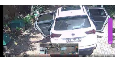 The white vehicle involved.