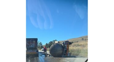 The tanker in the road.