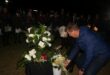 Bosman Grobler laying a wreath.