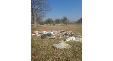 Garbage bags everywhere.