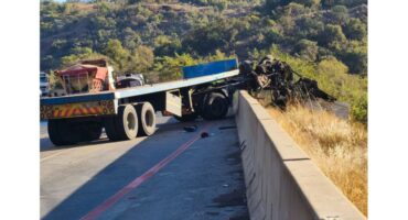 The truck wreck.