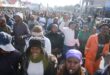 Marchers walking.