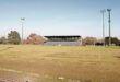 The rugby field at the stadium.