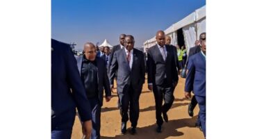 The president at the King Nyabela Hospital in Middelburg