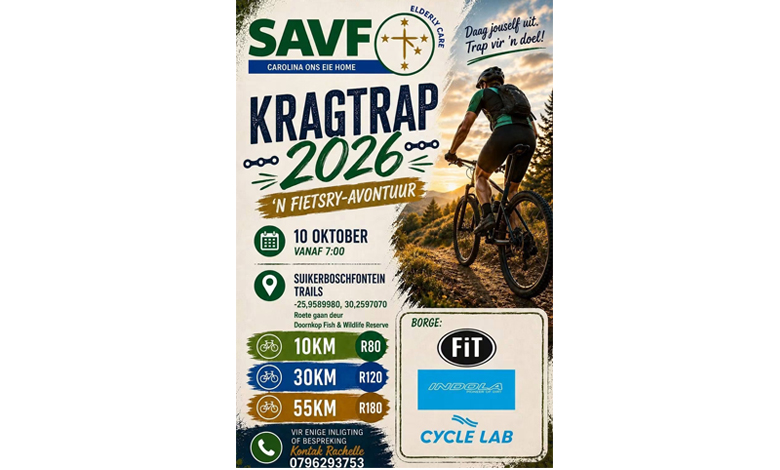 Poster for the Kragtrap 2026 event featuring vibrant graphics and event details prominently displayed.