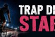 A vibrant star-shaped trap with intricate designs, set against a colorful background, showcasing its unique craftsmanship.