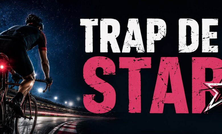 A vibrant star-shaped trap with intricate designs, set against a colorful background, showcasing its unique craftsmanship.