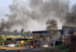 March and March denies involvement in Middelburg protest Burning tyres and thick black smoke drew attention to a protest outside TranServe – JHT Mining and Transport Engineering in Middelburg’s industrial area early this morning.
