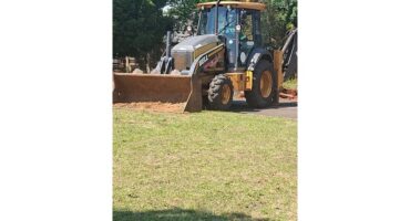 An idle front-loader.