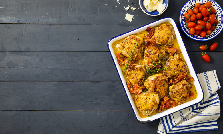28 SEPTEMBER - WFD - Creamy sundried tomato parmesan and basil chicken thighs
