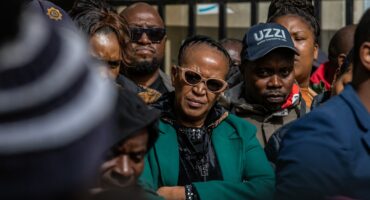 Executive Mayor MP Nkosi during a service delivery protest.