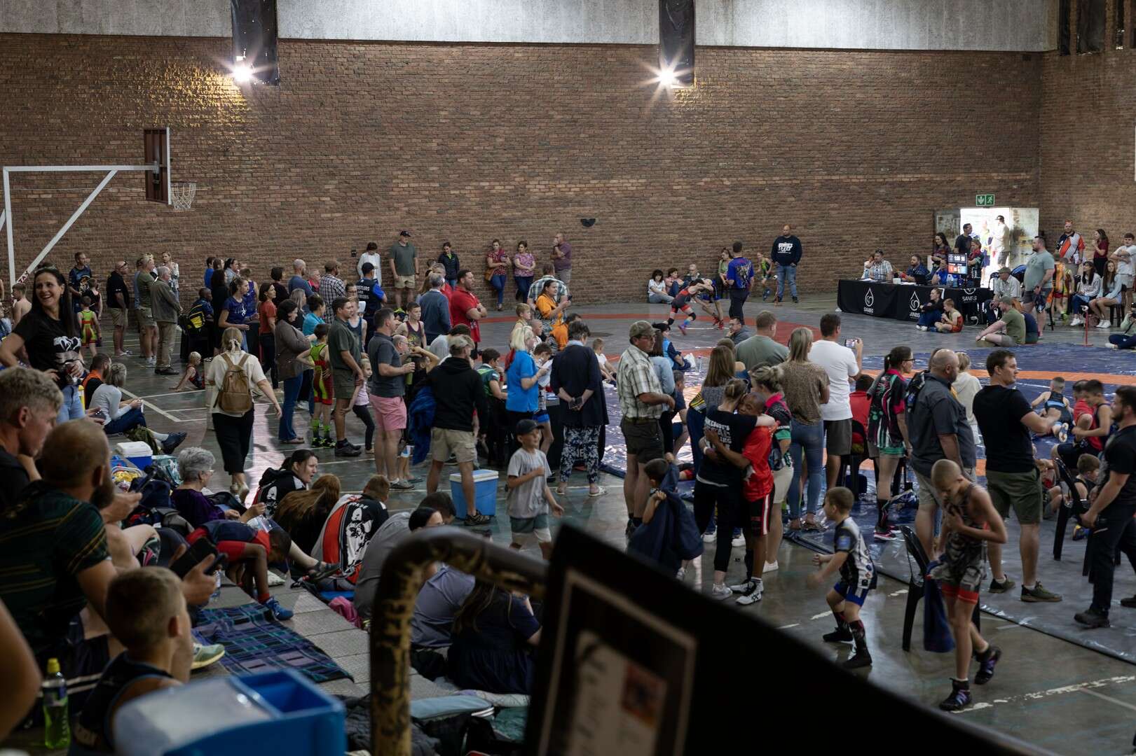 Wrestlers competing at the 5th MSV Wrestling Tournament hosted at the Ermelo Sport-Inn.