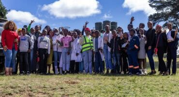 Bashele Primary School learners pose proudly in their Career Day outfits representing different professions.