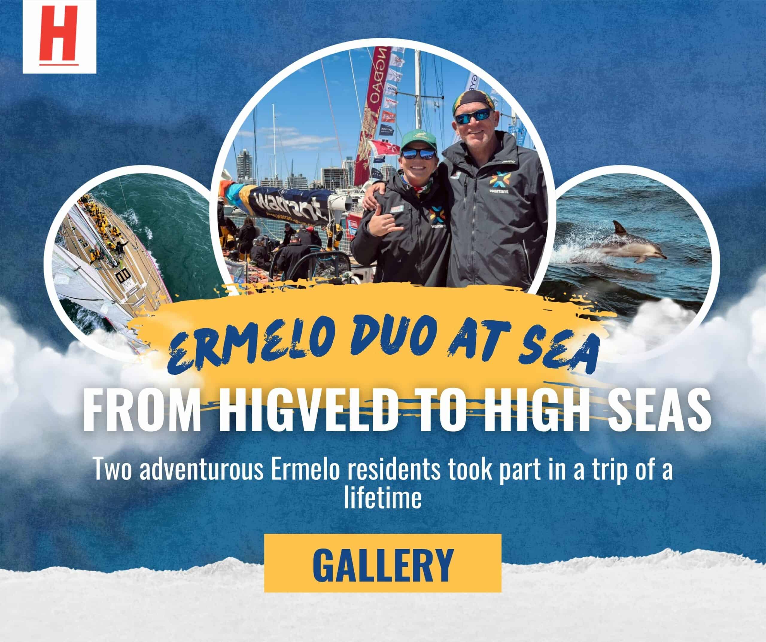 Jakes van Strijp, Bobby Van Strijp, and the open Atlantic, highlighting their adventure from the Highveld to the high seas.