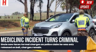 Archive photo of traffic officers at a roadblock in Ermelo, faces blurred, used to illustrate a hospital confrontation incident.