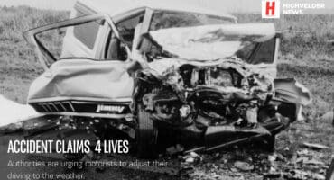 Damaged sedan involved in the fatal head-on collision on the R38 between Hendrina and Carolina.