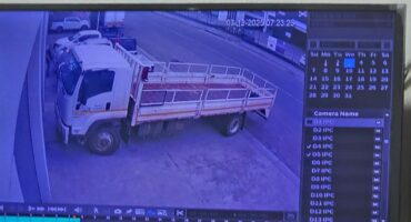 CCTV footage shows the accident as it happened.