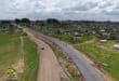 Aerial photo of Magwaza Street under construction in Wesselton/Ermelo.