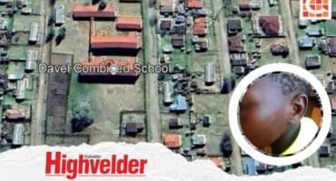 Aerial view of Davel Combined School with inset image of learner involved in alleged assault