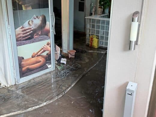 Flash flood damage at Badplaas resort, April 2026