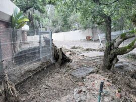 Flash flood damage at Badplaas resort, April 2026