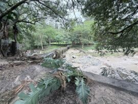 Flash flood damage at Badplaas resort, April 2026