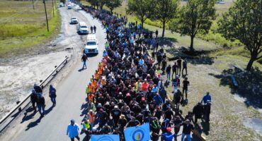 NAFCOC-led march with community members towards Camden Power Station in Ermelo