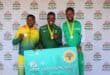 Men’s category winners stand together after the GSDM 3-in-1 Marathon in Ermelo.