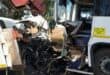 Extensive front-end damage to vehicles involved in deadly Mpumalanga road accident.