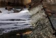 Pollution visible in the Klein Drinkwater River in Ermelo area