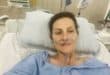 Juliette Basson in a hospital setting during medical treatment.