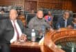 Council members and officials seated during a Gert Sibande District Municipality meeting in Ermelo.