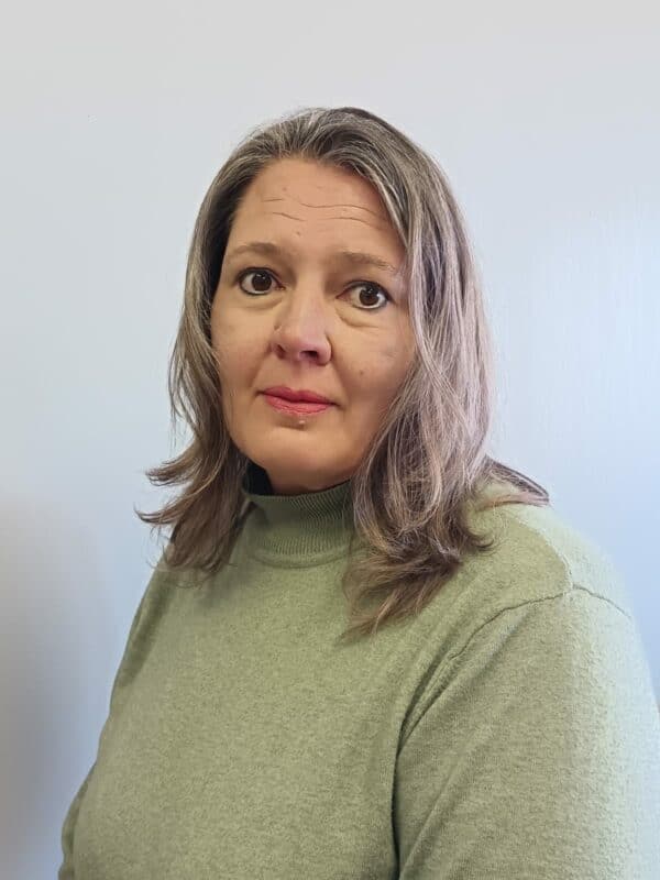 Portrait of Sanet McFadden, Ridge Times receptionist
