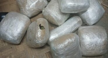 Alternative text: Confiscated dagga recovered during a SAPS operation at Mahamba Port of Entry.