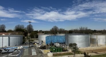 Merino Mall wastewater treatment plant infrastructure on site in Ermelo