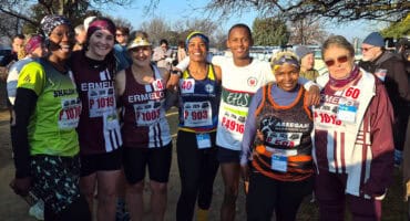 Runners from Ermelo, Evander and eMkhondo gather before the Wakkerstroom Mountain Challenge on June 27.