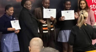 Learners representing Mpumalanga during the Reading Riot competition.
