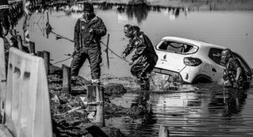 Alwyn van der Linde during Florence Dam recovery