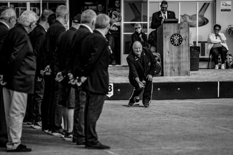 Platinum Province Deputy Old Bill Thinus Prinsloo officially opens the annual MOTH Bowls Tournament in Ermelo.