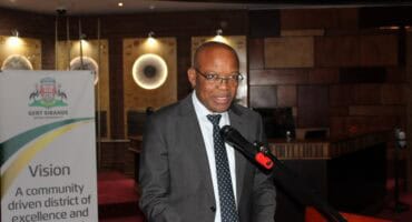 Gert Sibande District Executive Mayor Walter Mngomezulu delivers the State of the District Address.