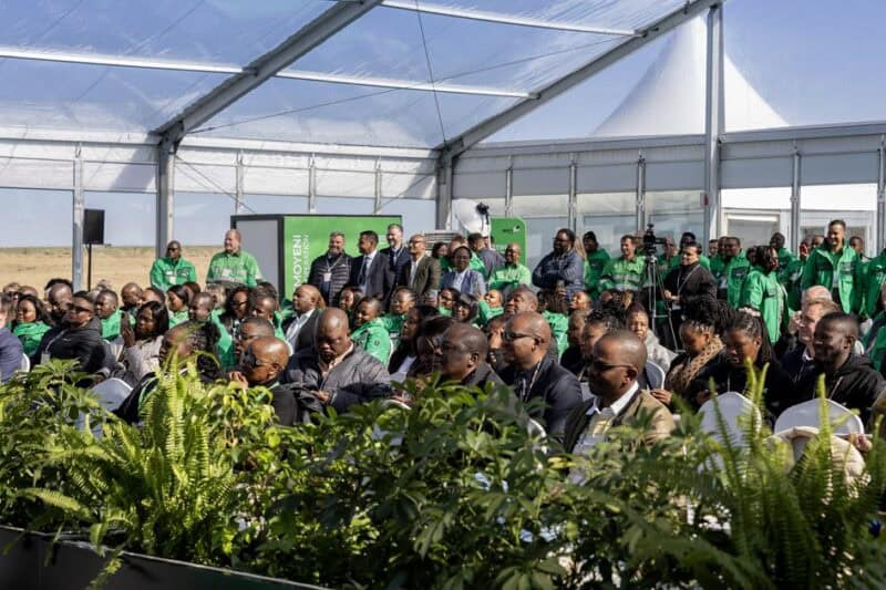 Guests attend the official launch of the Ummbila Emoyeni Wind Farm near Bethal.