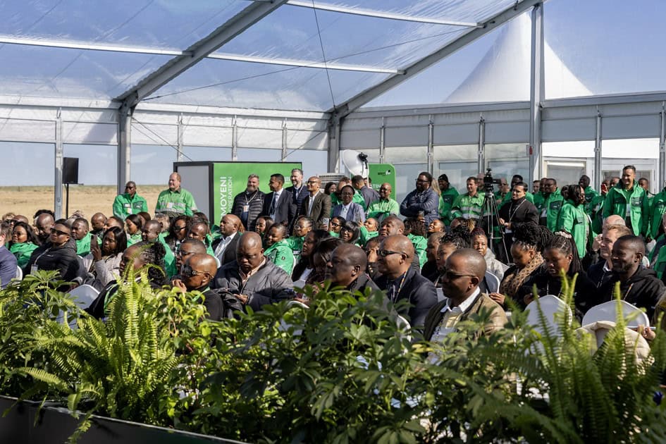 Guests attend the official launch of the Ummbila Emoyeni Wind Farm near Bethal.