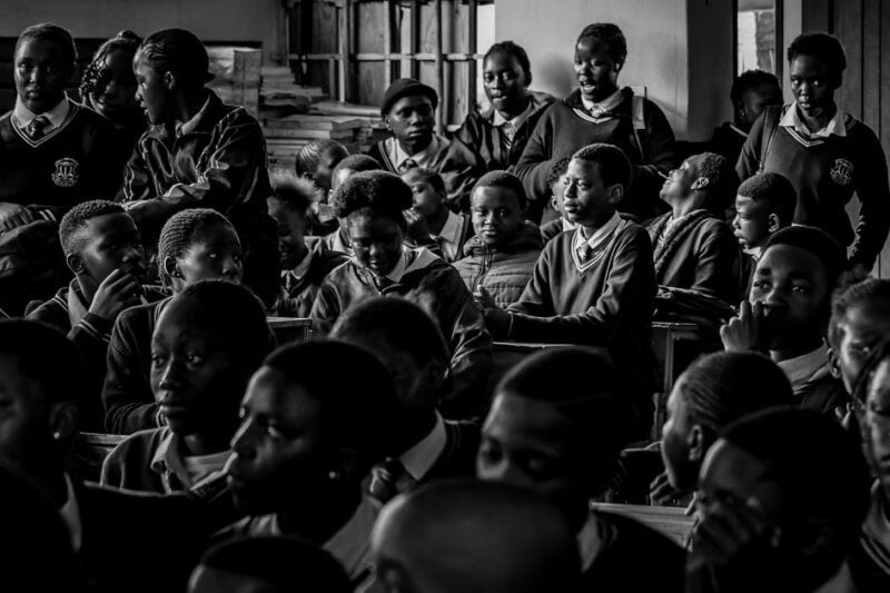 Learners seated in a classroom during the BookHive reading programme in Ermelo.