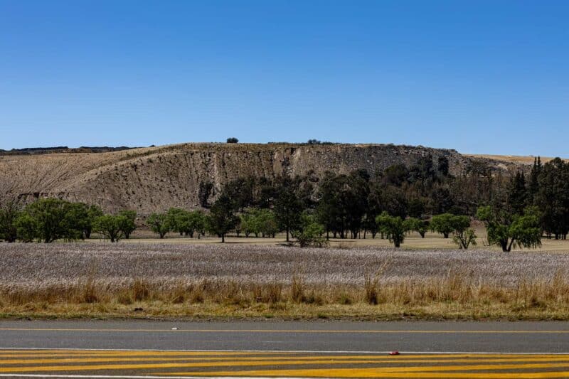 Large artificial mound left by mining activity near Ermelo.