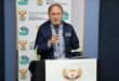 Deputy Minister Dr Jack Bloom speaks at a stakeholder meeting in Ermelo about the water crisis.