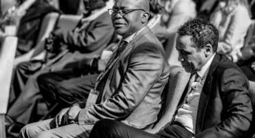 Gert Sibande District Municipality Executive Mayor Walter Mngomezulu photographed centre frame.