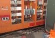 Electrical equipment and open distribution panels during work at Ermelo Provincial Hospital.