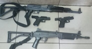 An AK-47 assault rifle, two pistols and ammunition recovered by SAPS during an intelligence-driven operation in Ermelo.