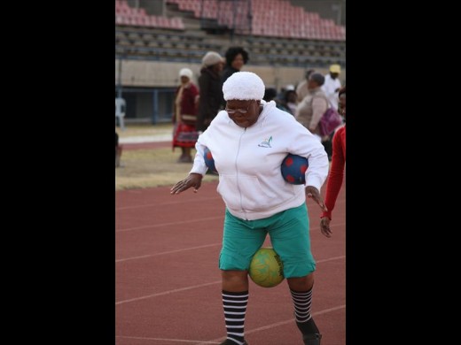 Gogo Oscalinah Nguni finished her event in 56 seconds.