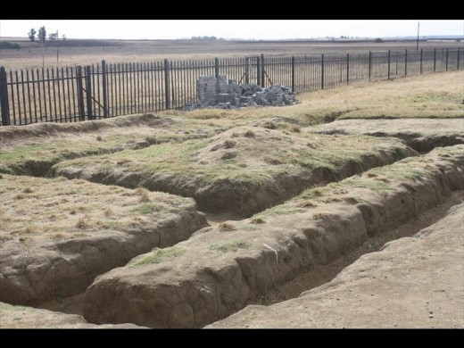 The foundation for the admin building was already started but left unfinished.